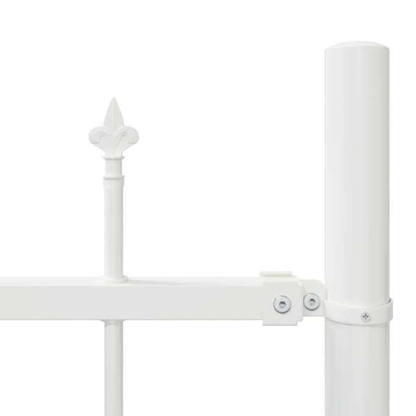 Trädgårdsstängsel 2 pcs Vit 170 x 190 cm Pulverlackerat stål