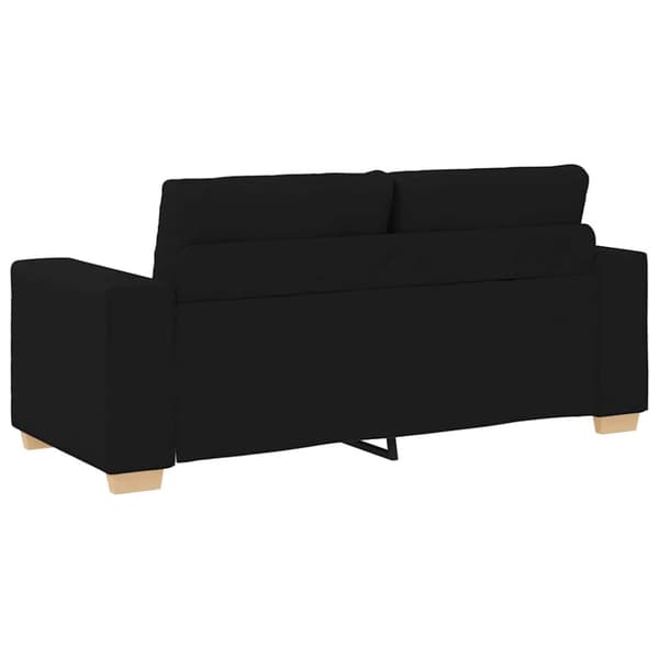 Loveseat soffa svart 180x77x82 cm tyg