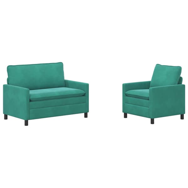 Soffset 2 pcs Turkos Sammet