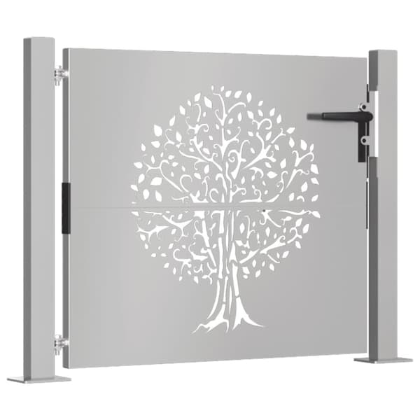Trädgårdsgrind 100x75 cm cortenstål träddesign