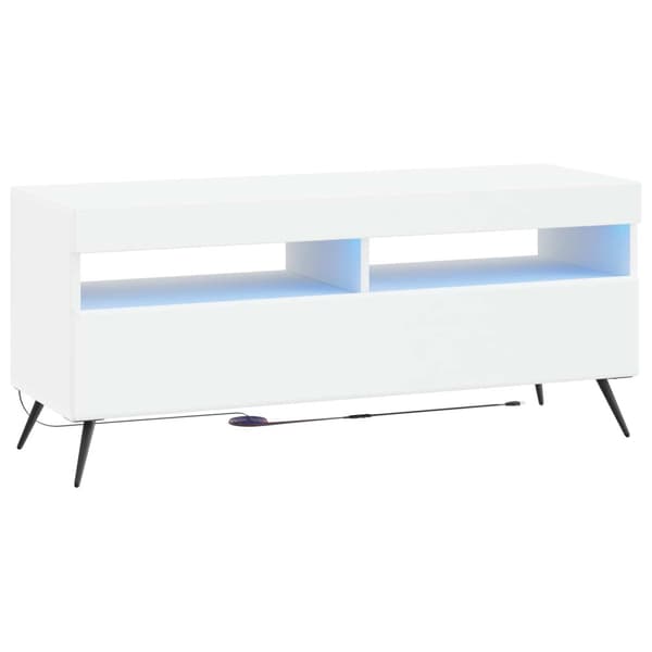 LED TV-skåp Vit Konstruerat trä