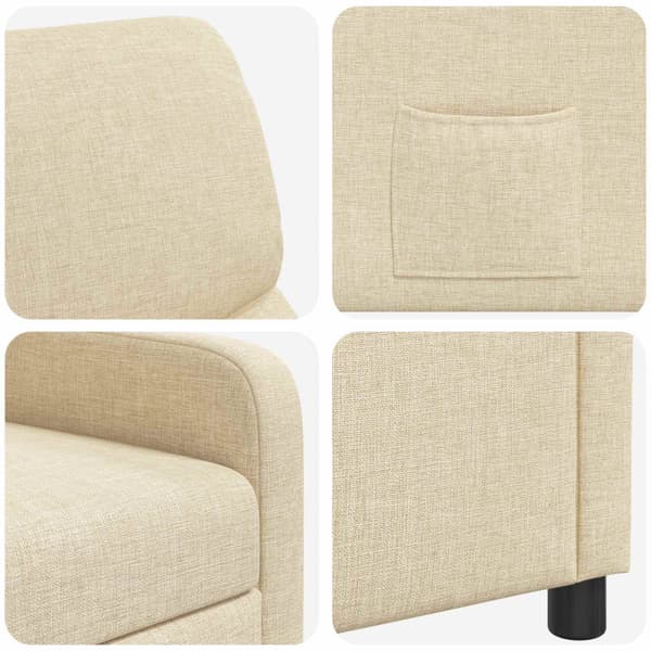Recliner Gräddvit Tyg