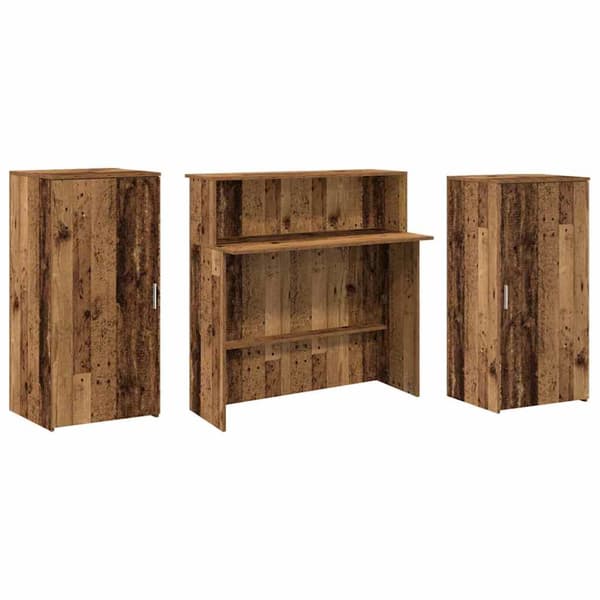 Receptionsdisk grå sonoma 200x50x103,5 cm konstruerat trä