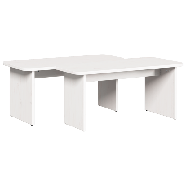 Kaffeebord 2 pcs Vit Massiv furu