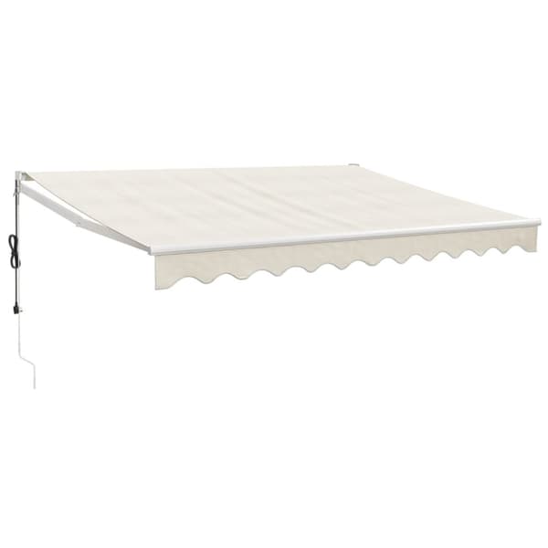 Automatisk infällbar markis gräddvit 3x2,5 m