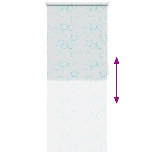 Rullgardin för dusch 100x240 cm bubbla