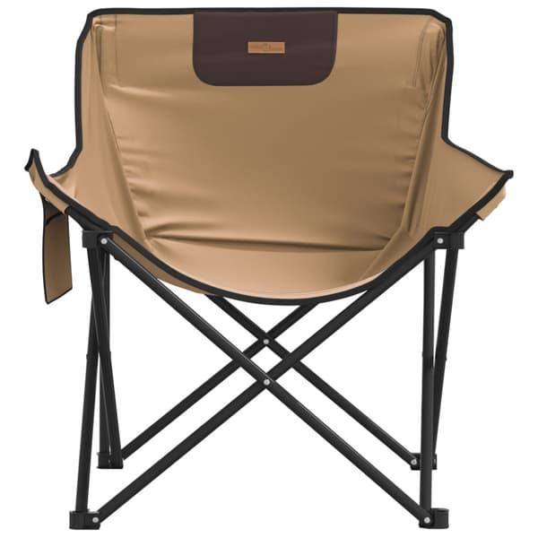 Campingstolar med ficka fällbar 2 st brun
