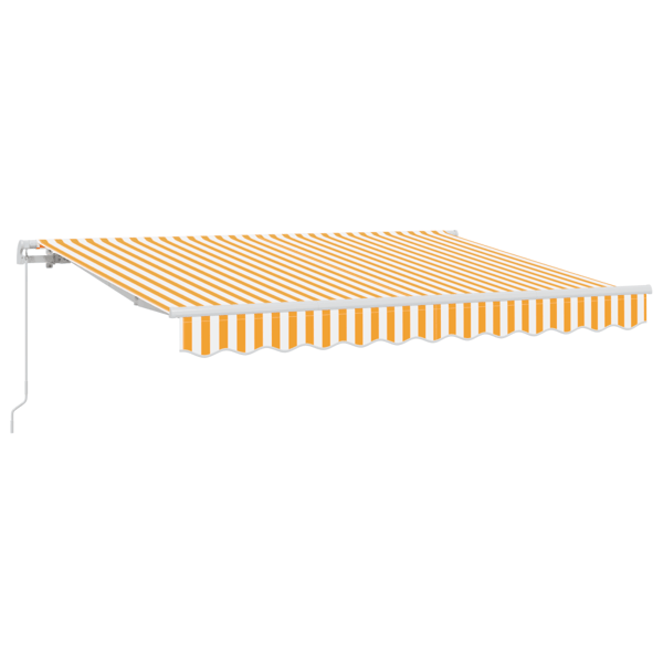 Utfällbar markis Gul 250 x 200 cm tyg