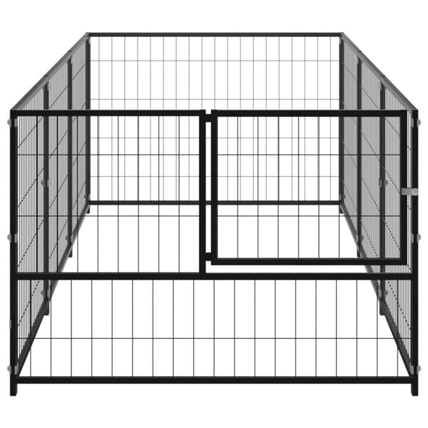 Hundgård svart 3 m² stål