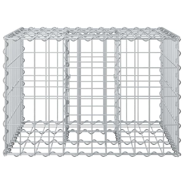 Gabion upphöjd säng Silver