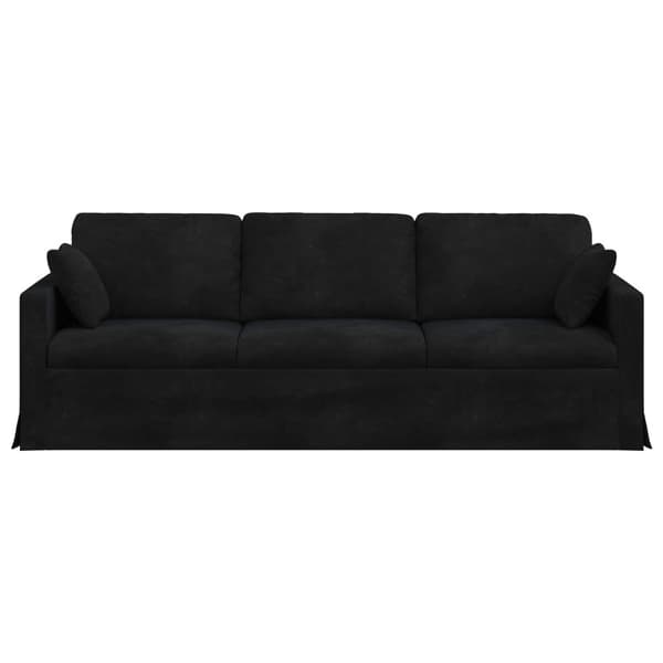 Soffa Svart 228 x 78 x 80 cm Sammet