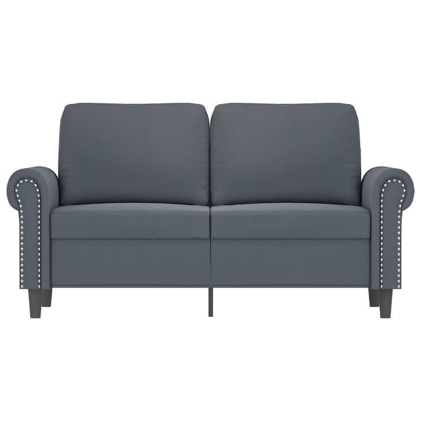2-sitssoffa mörkgrå 120 cm sammet