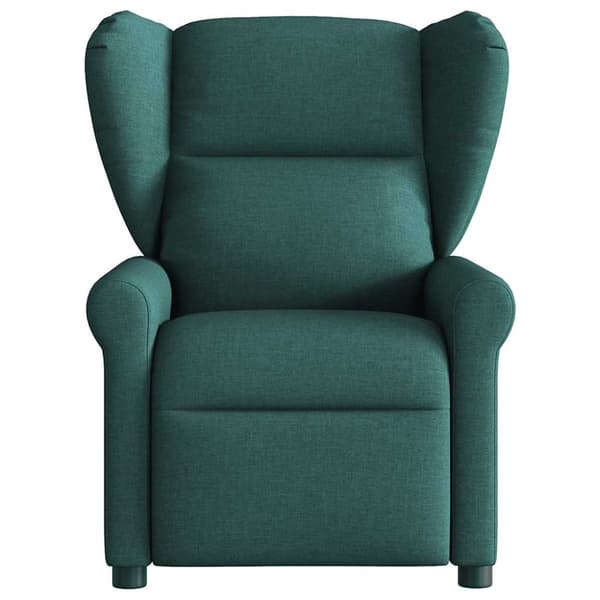 Reclinerfåtölj mörkgrön tyg