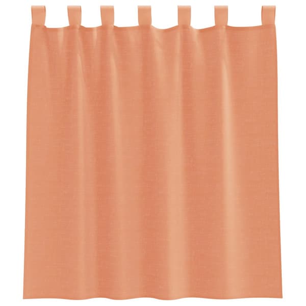 Voile gardiner med stångfickor 2 st terrakotta