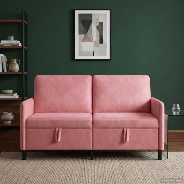 Soffa med förvaring Rosa 152 x 78 x 87 cm Polyester