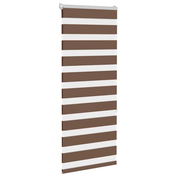 Rullgardin zebra brun 55x150 cm tyg bredd 50,9 cm polyester