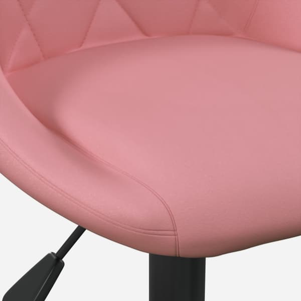Kontorsstol rosa sammet