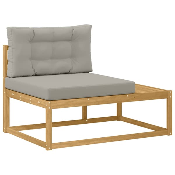 Modulsoffa utomhus med kudde Vit 115 x 83 x 73 cm Polyester