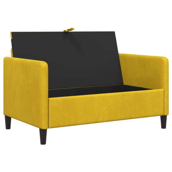 Soffa med förvaring Gul 122 x 78 x 87 cm Polyester