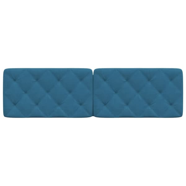 Headboard Cushion Blue 180 cm Velvet