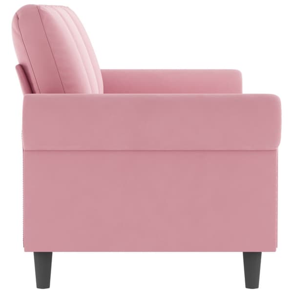 3-sitssoffa rosa 180 cm sammet