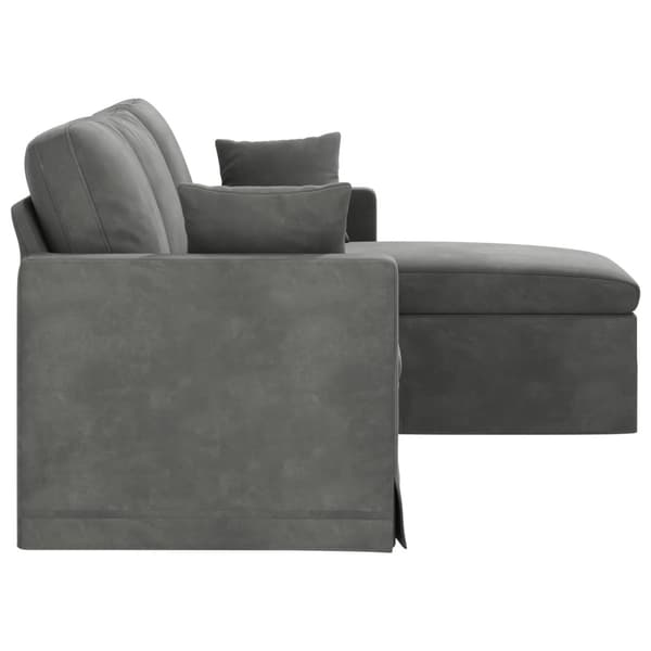 Soffa Mörkgrå 178 x 134 x 80 cm Sammet