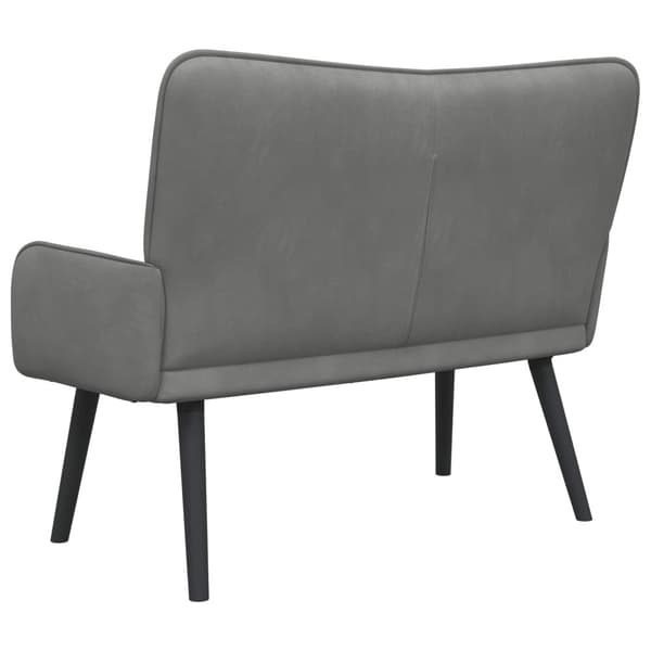 Tvåsitssoffa Mörkgrå 115 x 61 x 87 cm Sammet