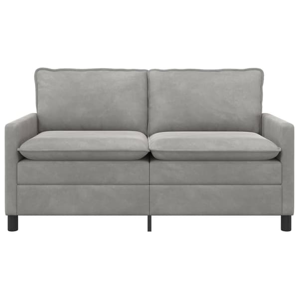Soffa Ljusgrå 156 x 81 x 87,5 cm Sammet