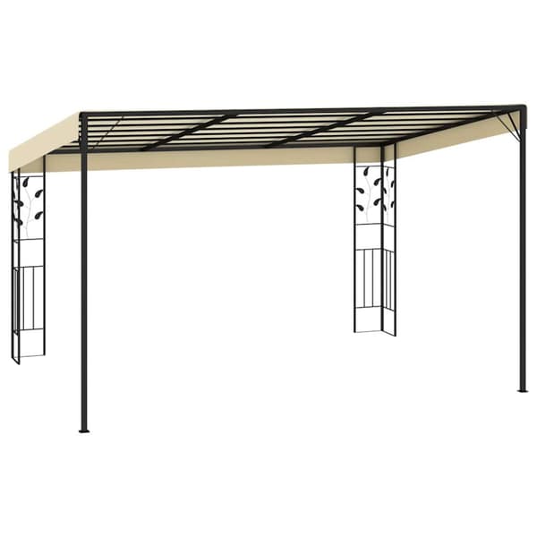 Väggmonterad paviljong 4x3x2,5 m gräddvit