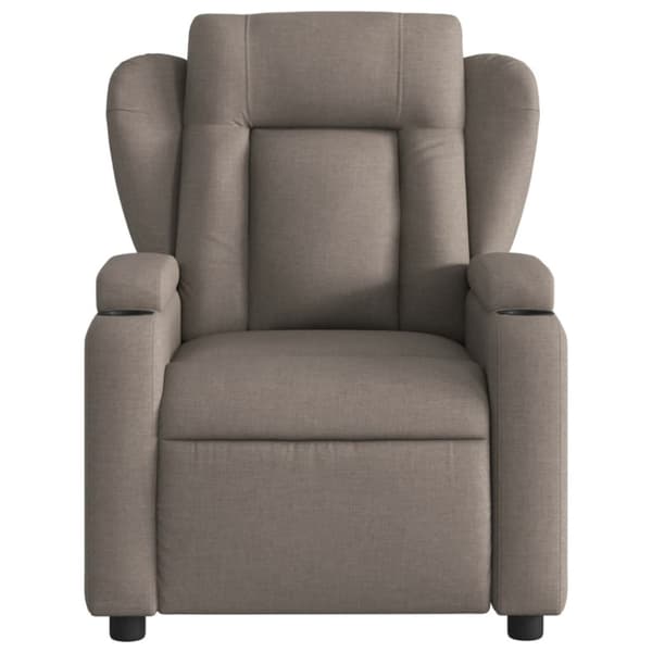 Massagefåtölj taupe tyg