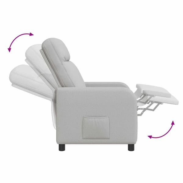 Massagefåtölj Moln Grå Tyg
