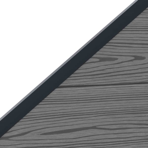Stängselpanel 10 pcs WPC och aluminium Grå