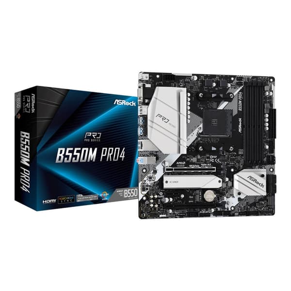ASRock B550M Pro4 - moderkort - micro ATX - Socket AM4 - AMD B550