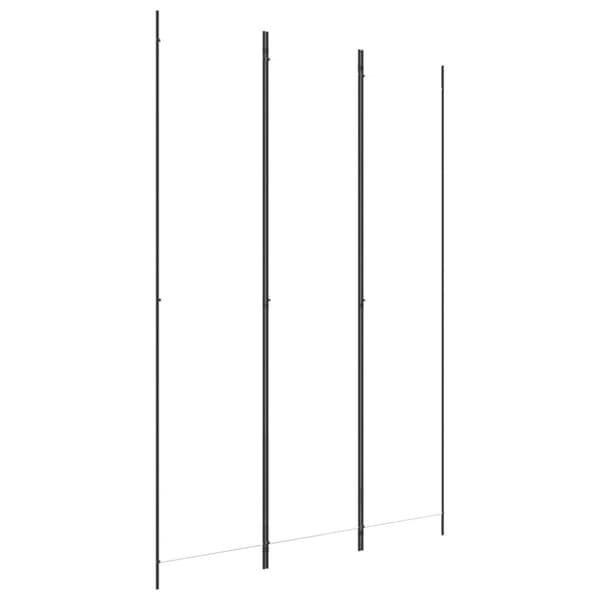 Rumsavdelare 3 paneler vit 150x220 cm tyg