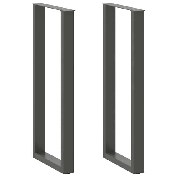 Barbordsben U-formade 2 st antracit 50x(110-111) cm stål