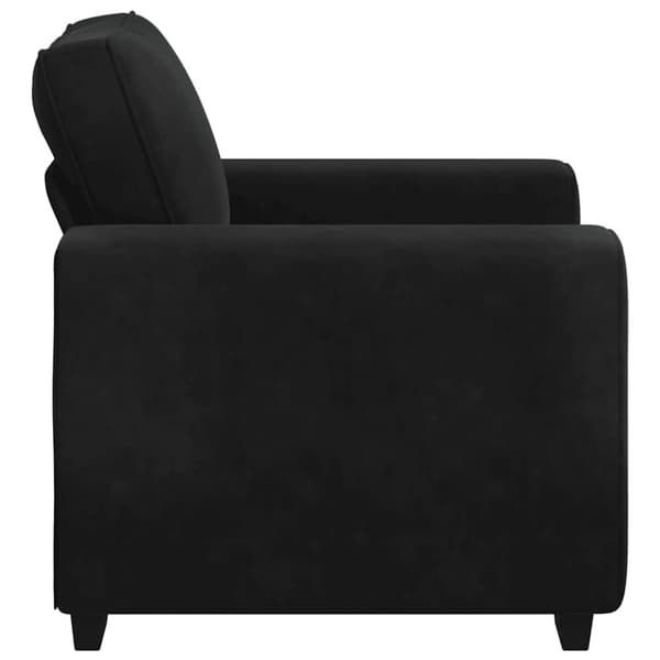 Soffstol svart 100x77x82 cm sammet
