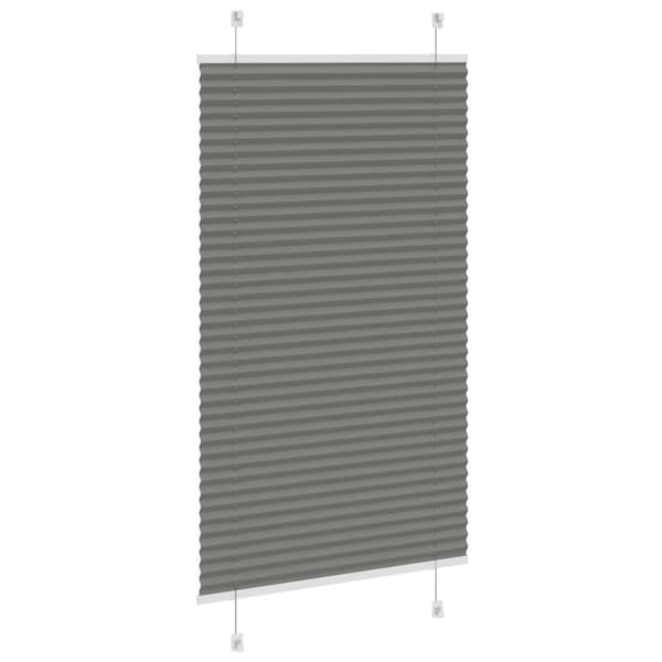 Plisserad persienn antracit 75x100cm tyg bredd 74,4cm polyester
