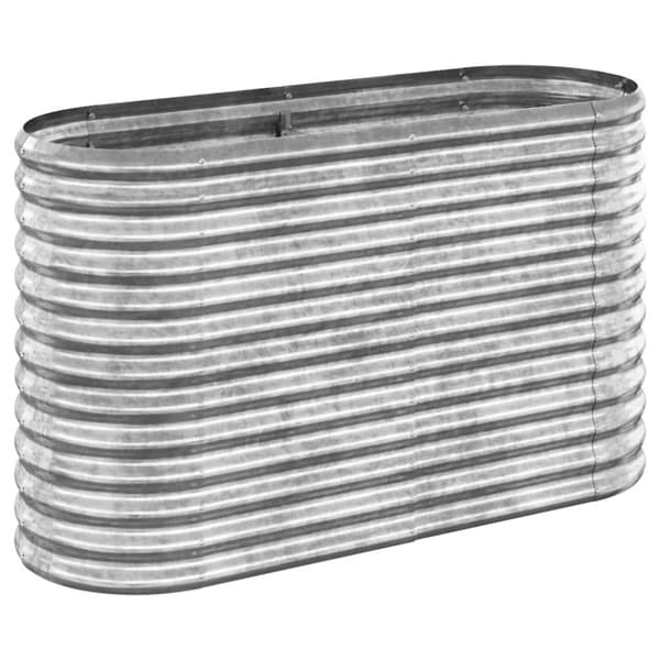 Odlingslåda galvaniserat stål 114x40x68 cm silver