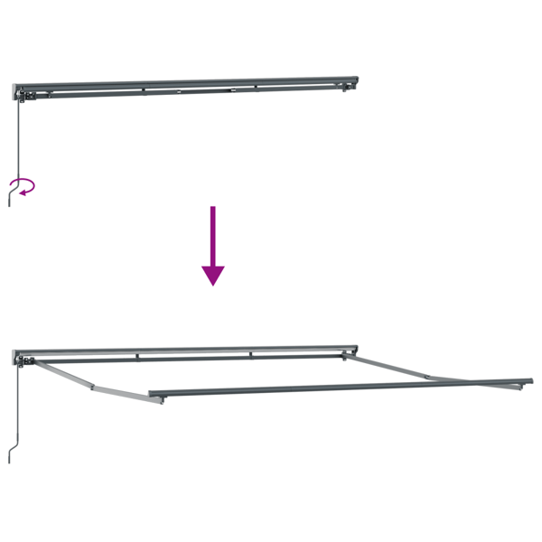 Utfällbar markis Kräm 400 × 300 cm Polyester och aluminium