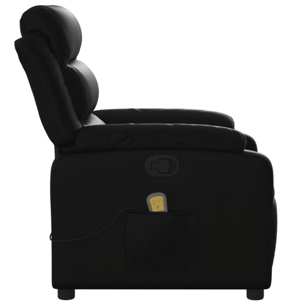 Massagefåtölj svart konstläder