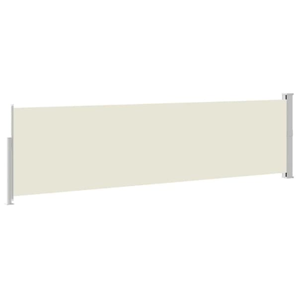 Infällbar sidomarkis 140x500 cm gräddvit