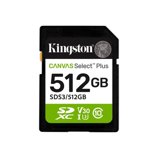 Kingston Canvas Select Plus - flash-minneskort - 512 GB - SDXC UHS-I