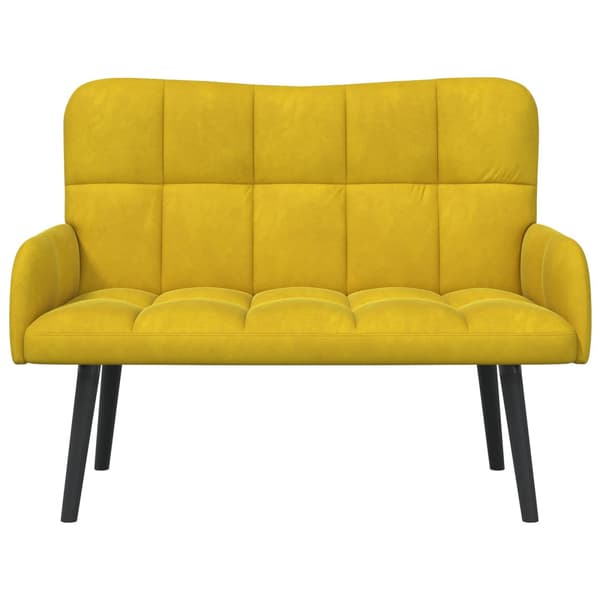Tvåsitssoffa Gul 115 x 61 x 87 cm Sammet