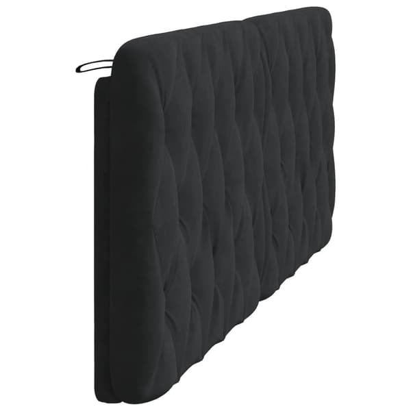Headboard Cushion Black 200 cm Velvet