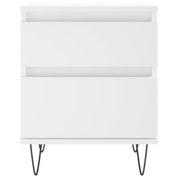 Sängbord vit 40x35x50 cm konstruerat trä