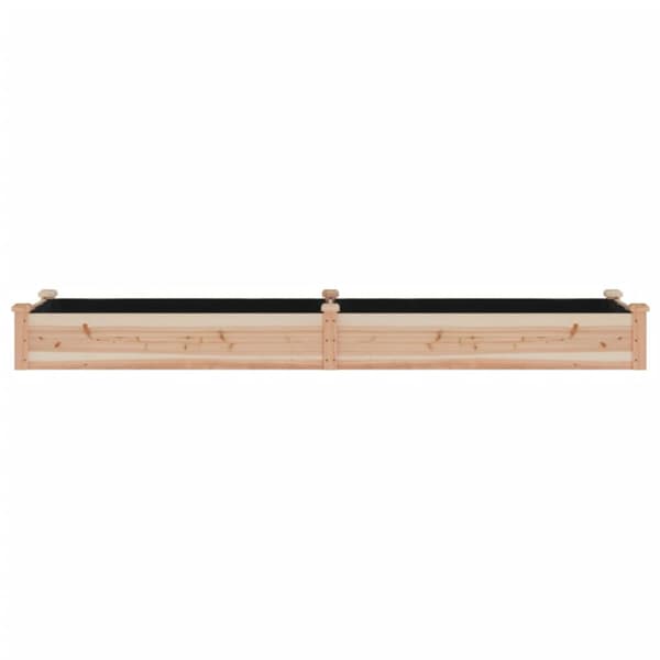 Odlingslåda med foder 240x60x25 cm massivt granträ