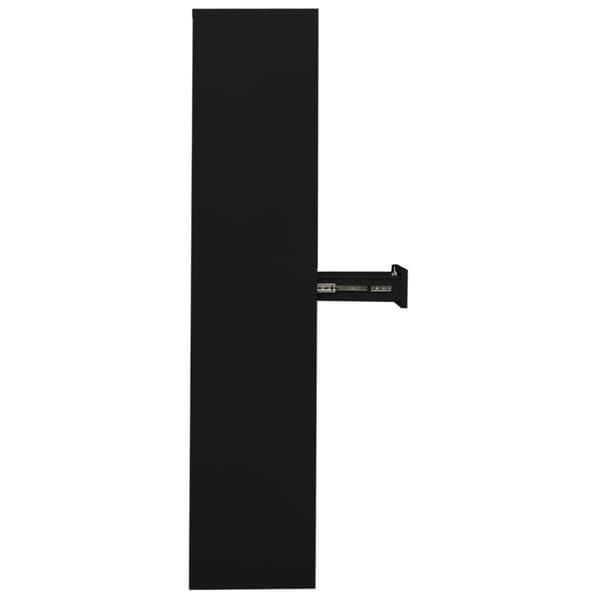 Dokumentskåp svart 90x40x180 cm stål