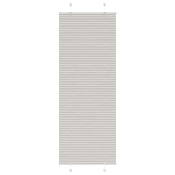 Plisserad persienn ljusgrå 80x200 cm tyg bredd 79,4cm polyester