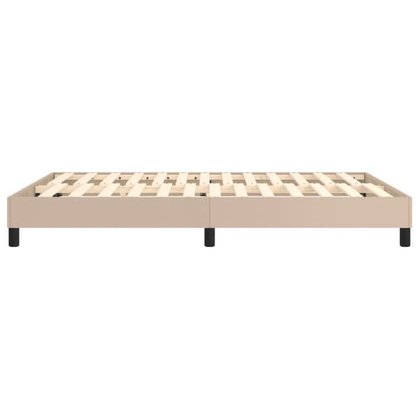 Boxspring-sängram cappuccino 140x200 cm konstläder