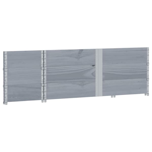 Odlingslåda grå 150x50 cm massivt furuträ